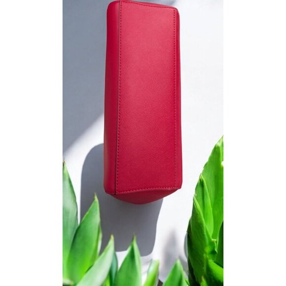 NWT Michael Michael Kors Jet Set Large Saffiano Leather Shoulder Bag Scarlet - Picture 8 of 9